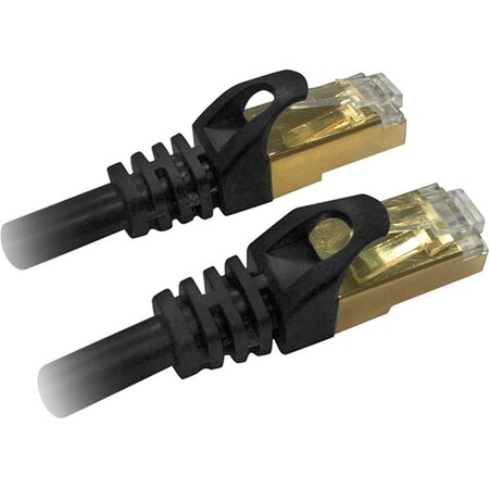Qvs QVS CC716-03 3 ft. Black CAT7 Patch Cord CC716-03